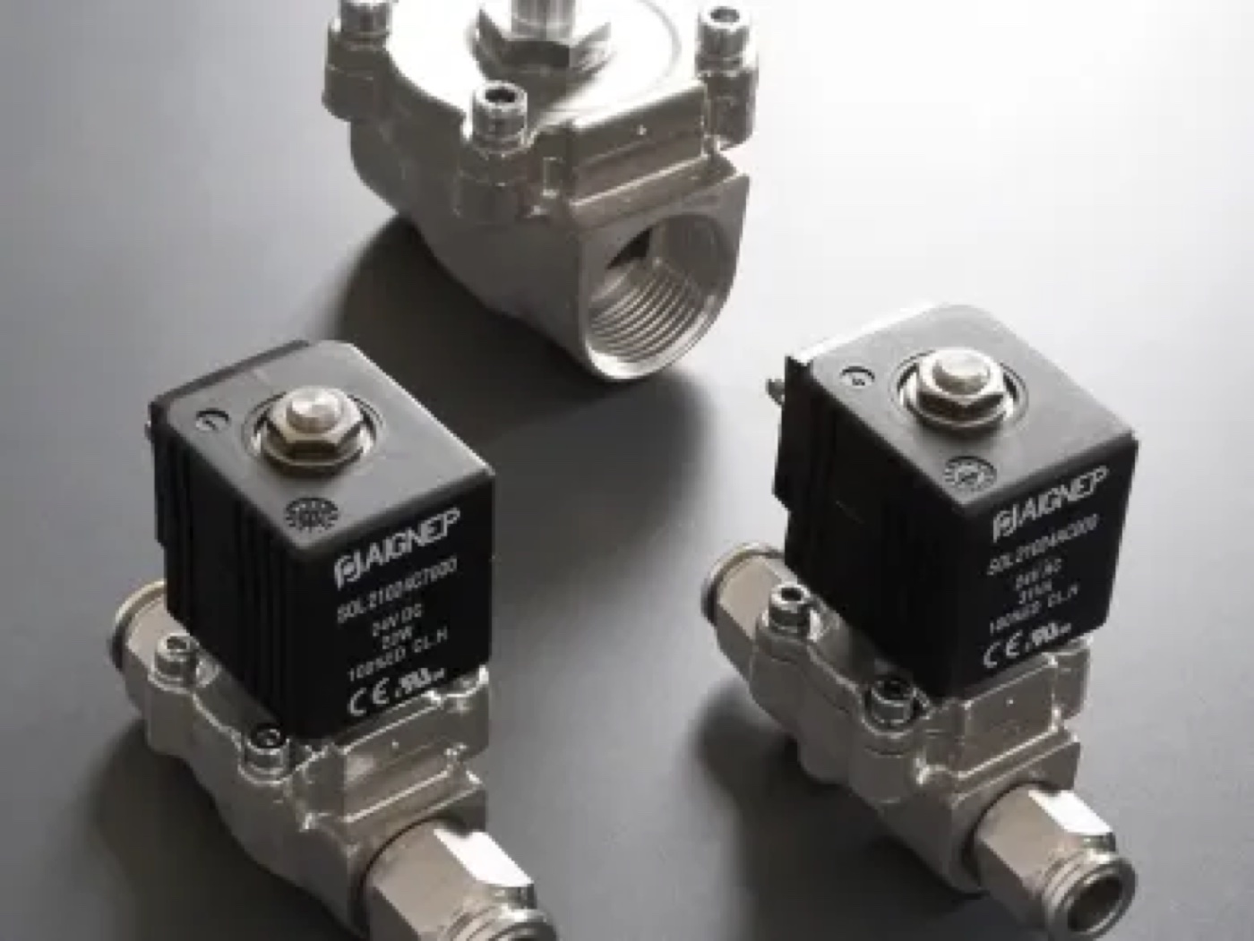 Aignep Electrovalve servo-asistate cu membrană tracționată, variantă inox seria X6F