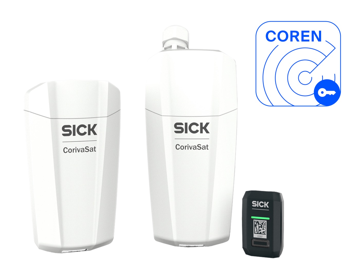 SICK Sistem RTLS pe bază de bandă ultralargă (UWB) seria Coriva System (CorivaTag / CorivaSat / CorivaEngine)