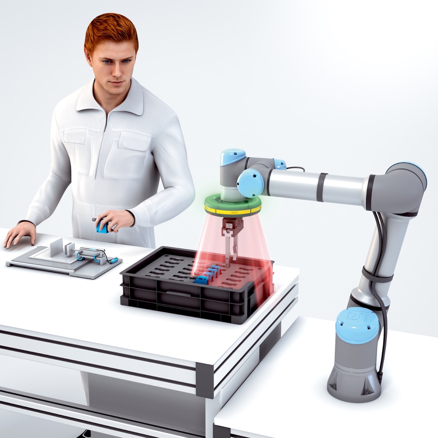 SICK Sisteme de siguranță pentru robotică colaborativă seria End-of-Arm-Safeguard